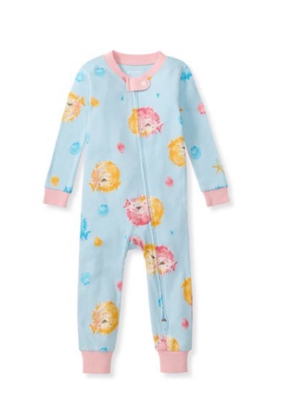 Burt's Bees 100% Organic Cotton Footie - Puffer Fish